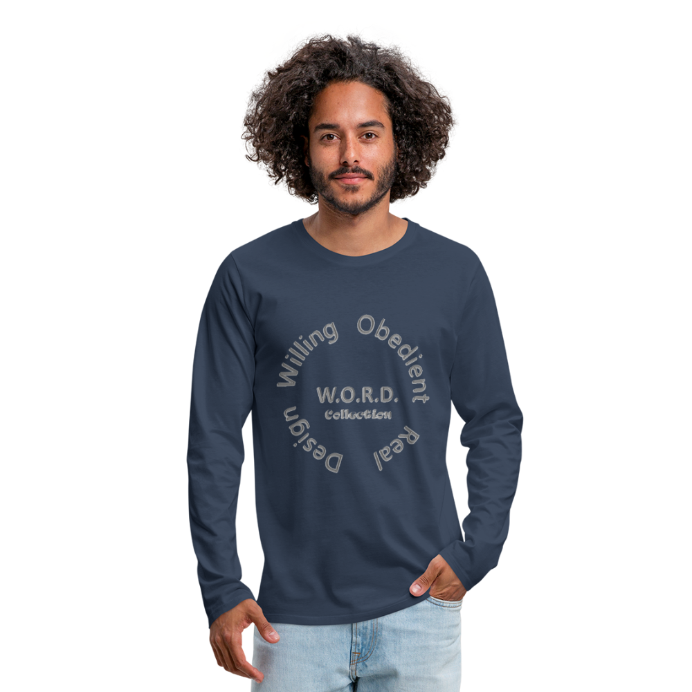 W.O.R.D. Men's Premium Long Sleeve T-Shirt - navy