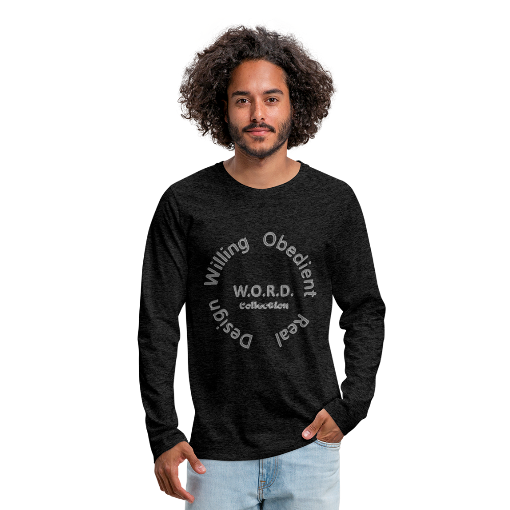 W.O.R.D. Men's Premium Long Sleeve T-Shirt - charcoal gray