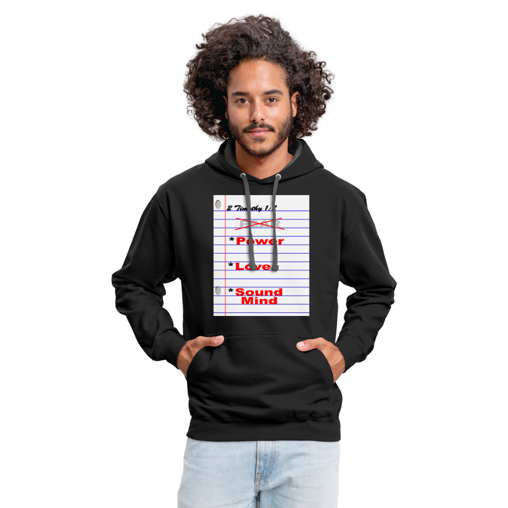 NO FEAR Unisex Hoodie - black/asphalt