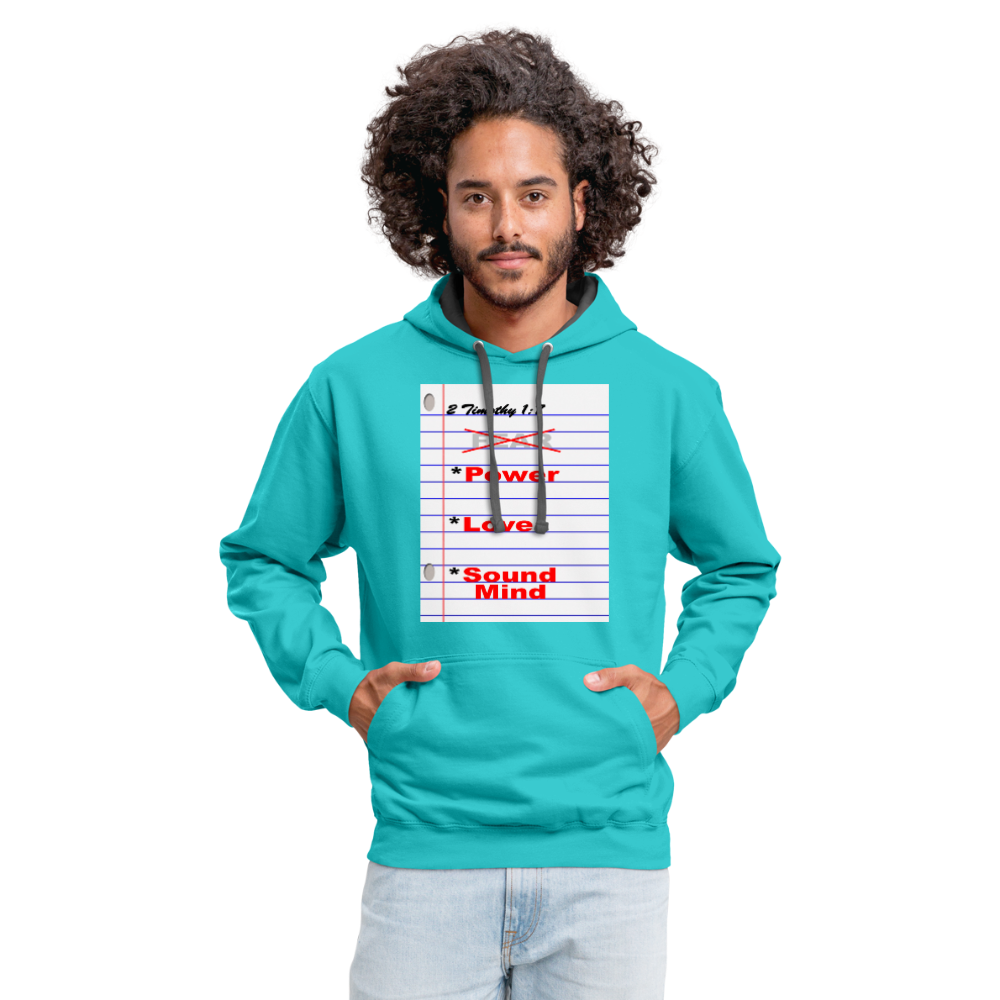 NO FEAR Unisex Hoodie - scuba blue/asphalt