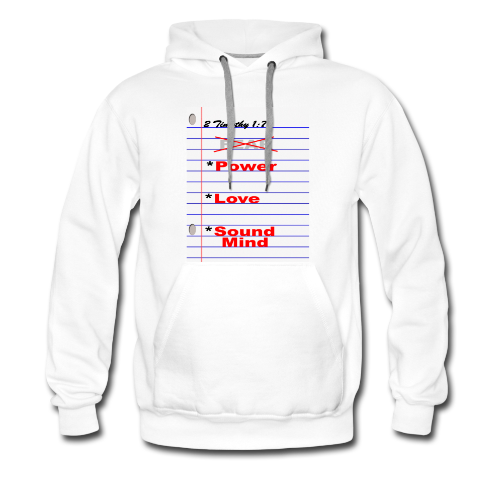 NO FEAR Men's Premium Hoodie - white