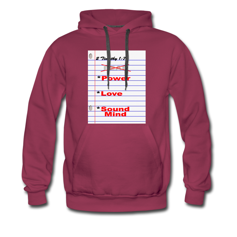 NO FEAR Men's Premium Hoodie - burgundy