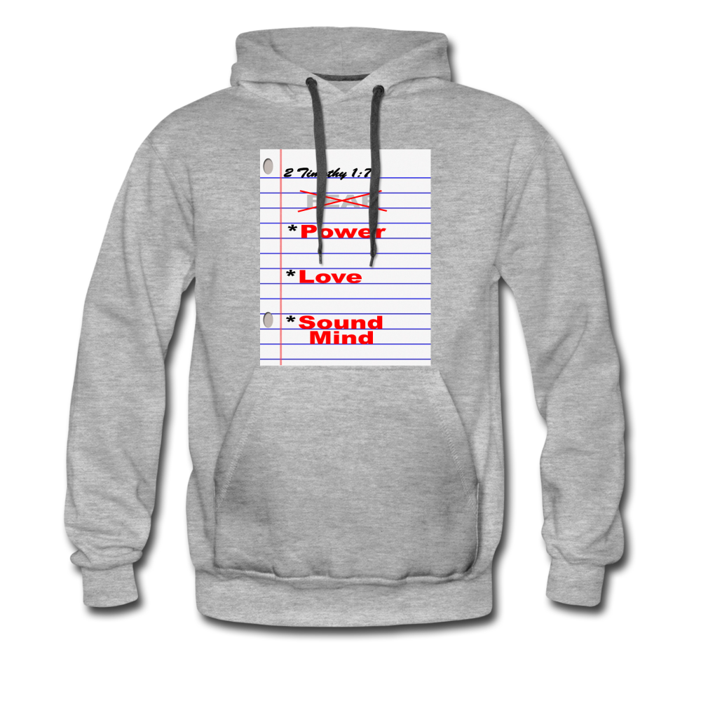 NO FEAR Men's Premium Hoodie - heather gray