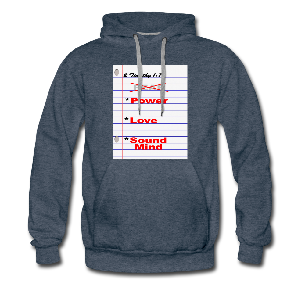 NO FEAR Men's Premium Hoodie - heather denim