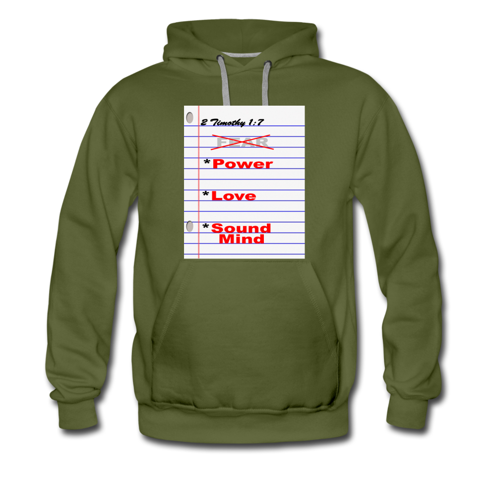 NO FEAR Men's Premium Hoodie - olive green