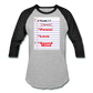 NO FEAR Unisex Baseball T-Shirt - heather gray/black