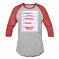 NO FEAR Unisex Baseball T-Shirt - heather gray/red