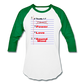 NO FEAR Unisex Baseball T-Shirt - white/kelly green