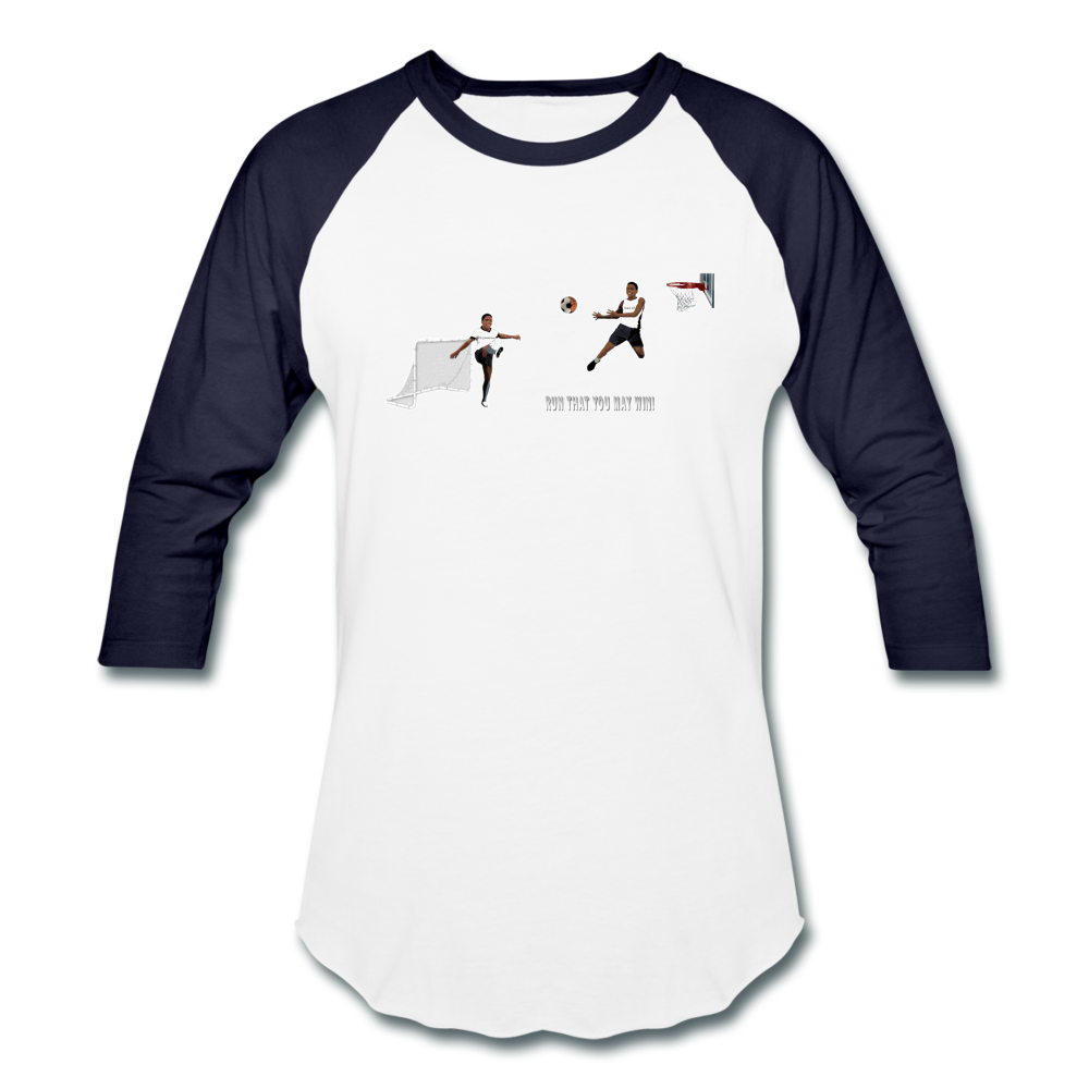 Amari Unisex Baseball T-Shirt - white/navy
