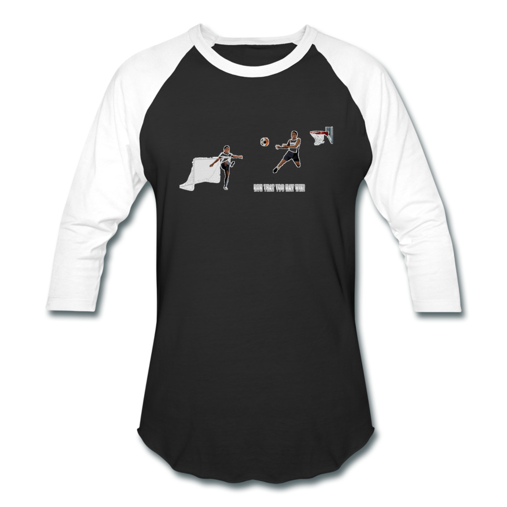 Amari Unisex Baseball T-Shirt - black/white