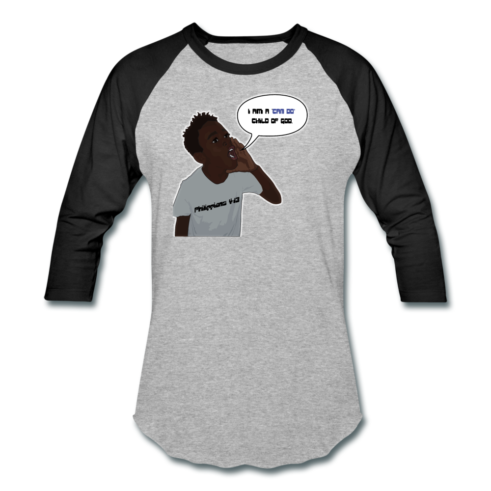Kingston Unisex Baseball T-Shirt - heather gray/black