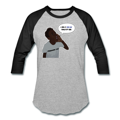 Kingston Unisex Baseball T-Shirt - heather gray/black