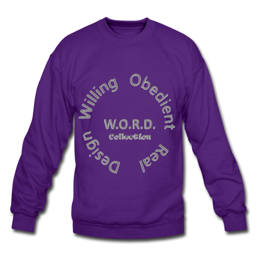 W.O.R.D. Unisex Crewneck Sweatshirt - purple