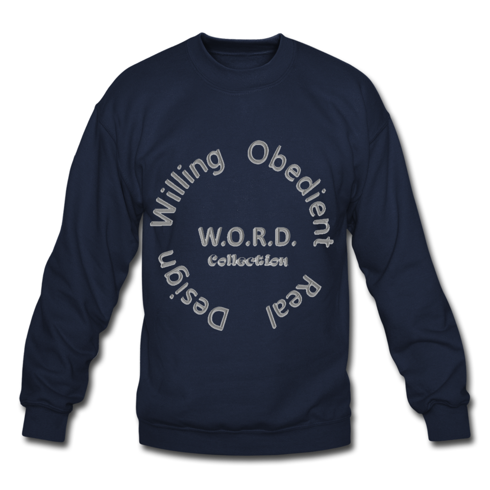 W.O.R.D. Unisex Crewneck Sweatshirt - navy