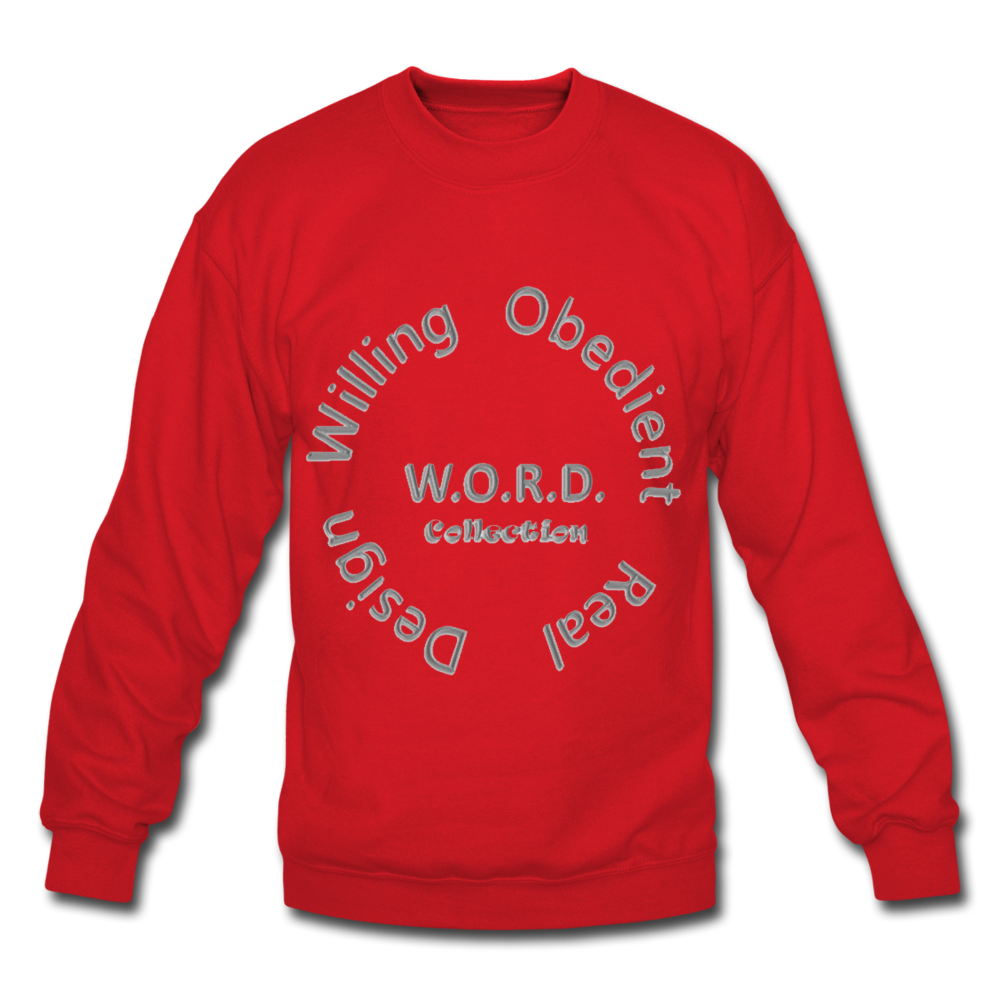W.O.R.D. Unisex Crewneck Sweatshirt - red