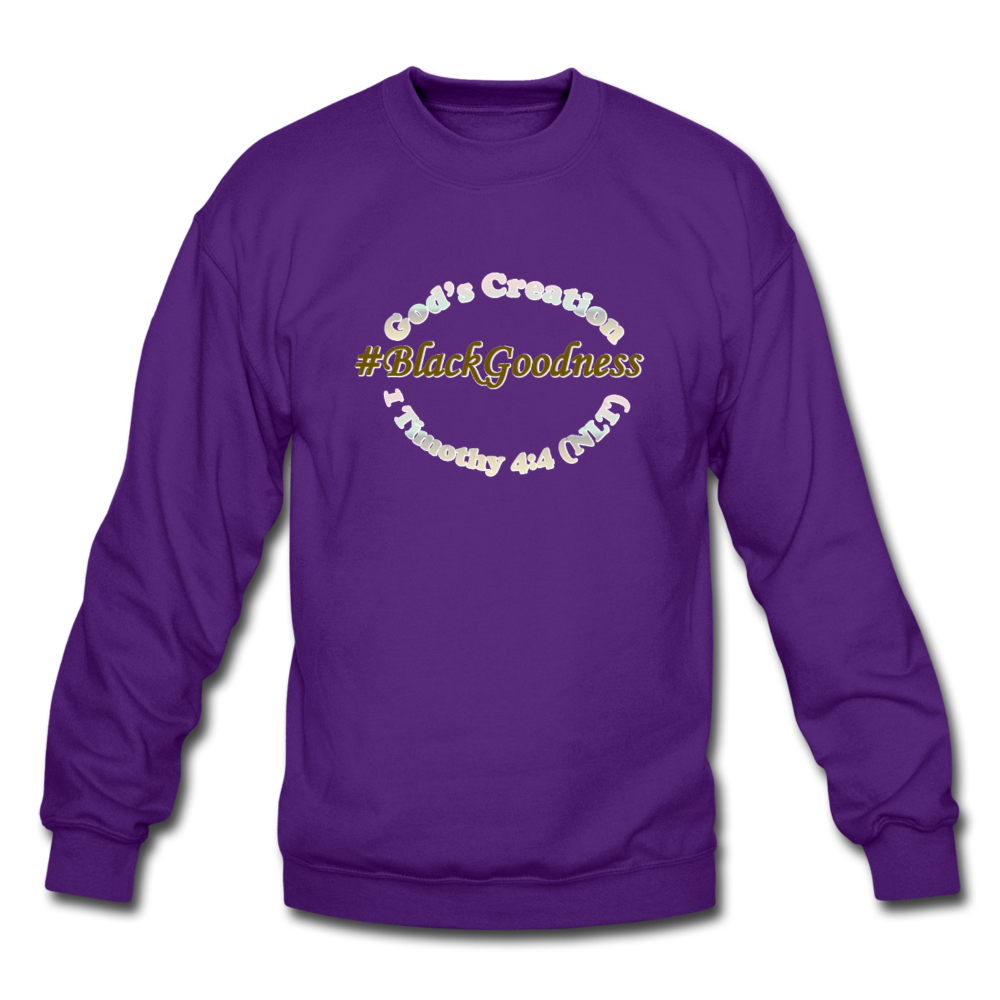 Black Goodness Unisex Crewneck Sweatshirt - purple
