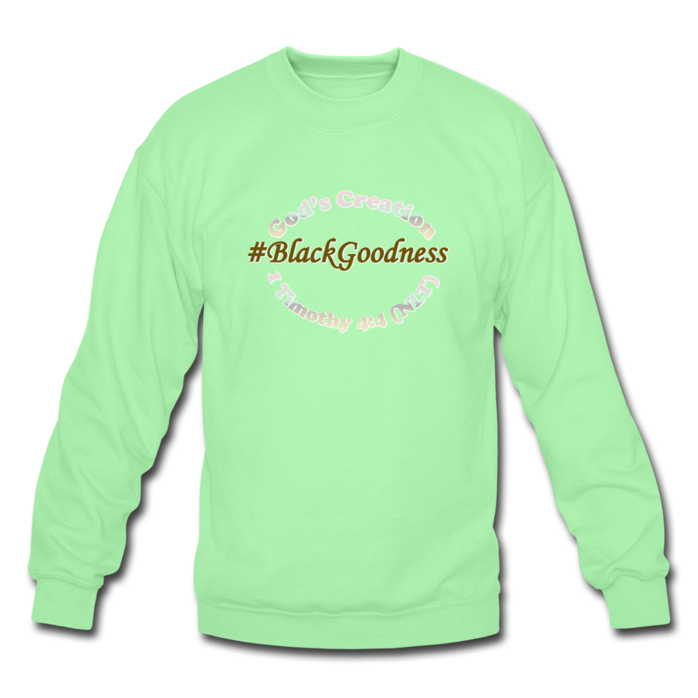 Black Goodness Unisex Crewneck Sweatshirt - lime