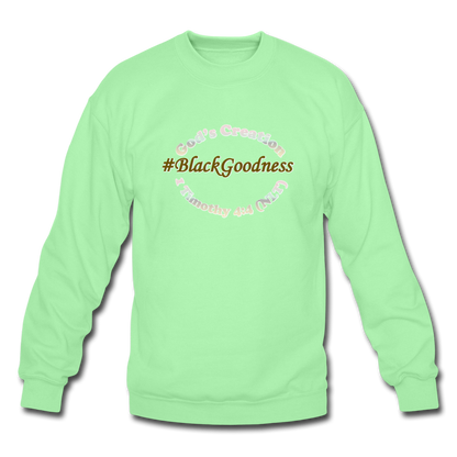 Black Goodness Unisex Crewneck Sweatshirt - lime