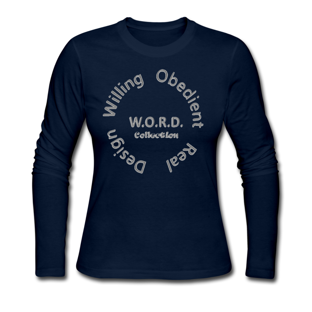 W.O.R.D. Long Sleeve Jersey T-Shirt - navy
