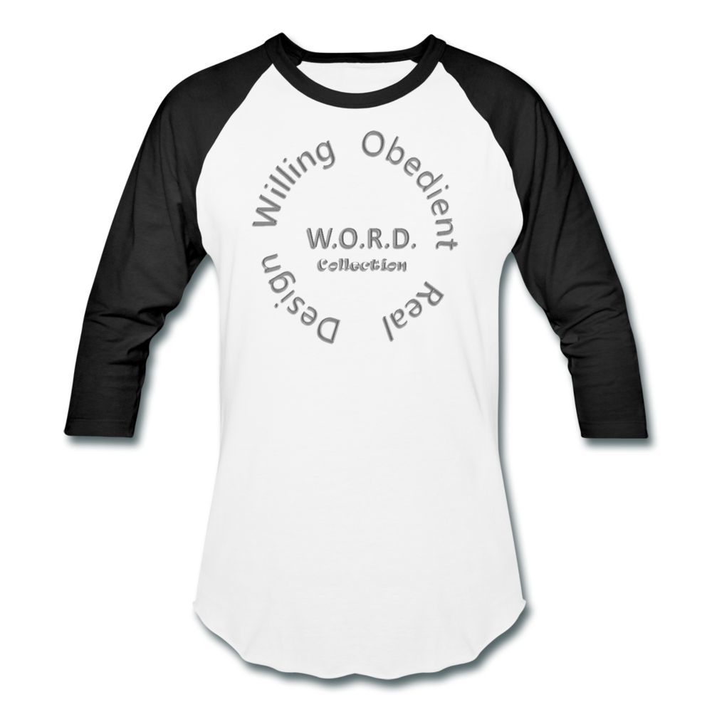 W.O.R.D. Unisex Baseball T-Shirt - white/black