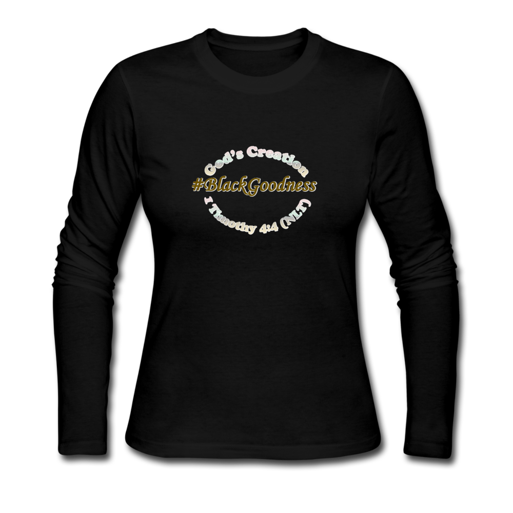 Black Goodness Women's Long Sleeve Jersey T-Shirt - black