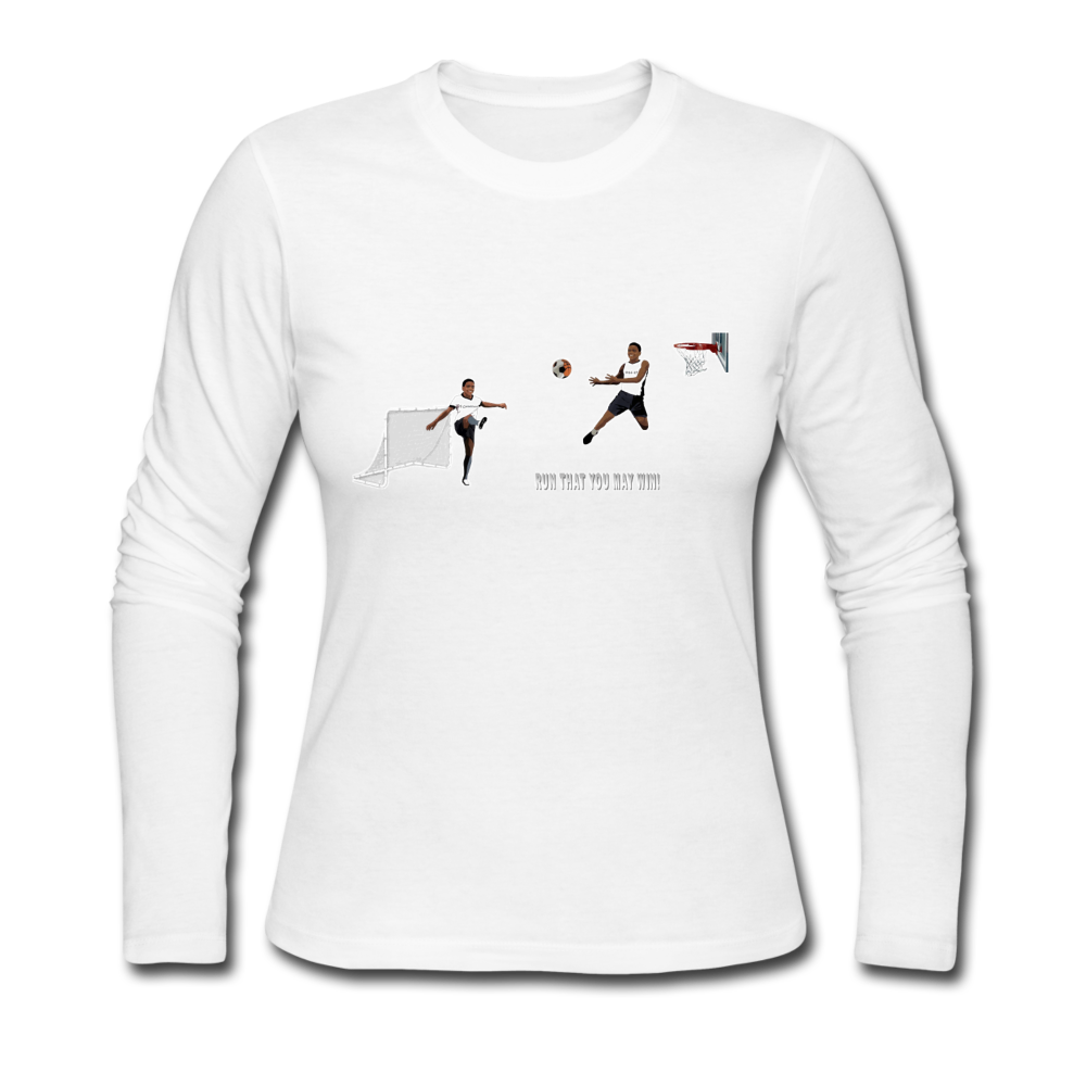 Amari Women's Long Sleeve Jersey T-Shirt - white