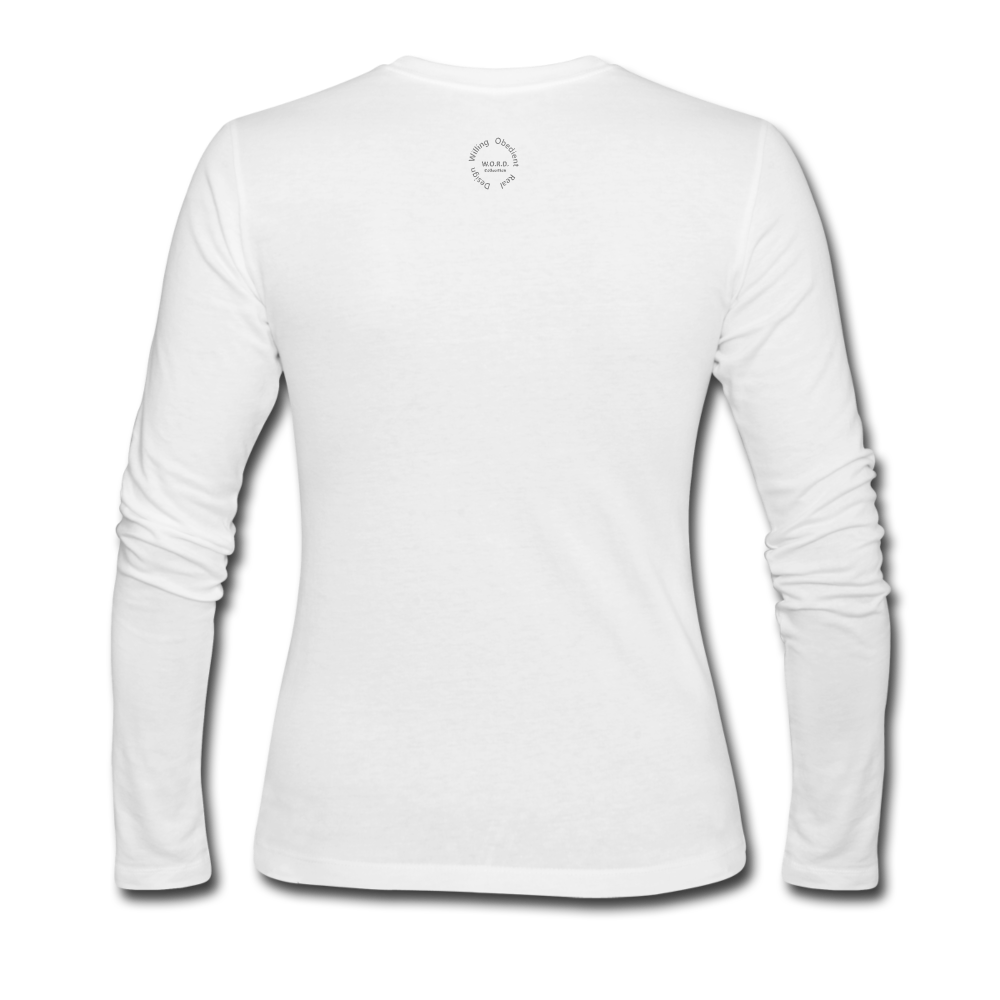 Proverbs 31 Locs Women's Long Sleeve Jersey T-Shirt - white
