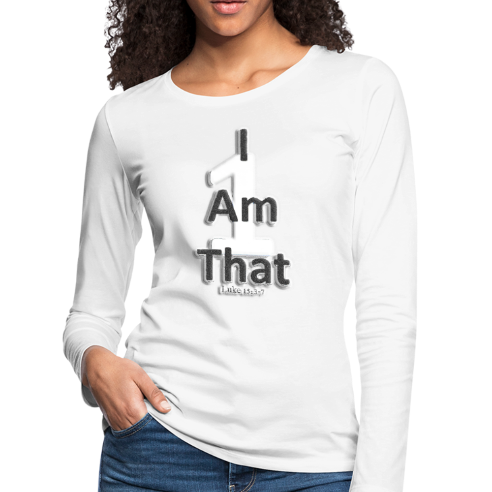 That One Women's Premium Slim Fit Long Sleeve T-Shirt - white