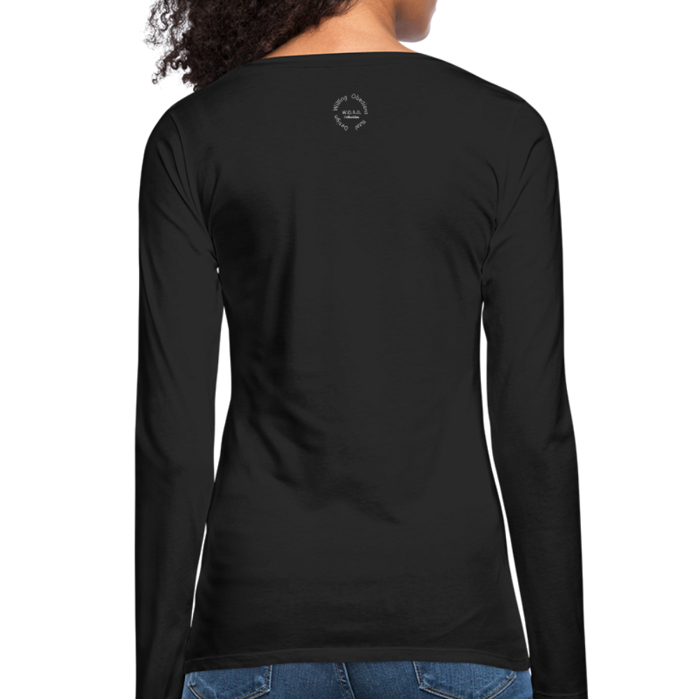 That One Women's Premium Slim Fit Long Sleeve T-Shirt - black
