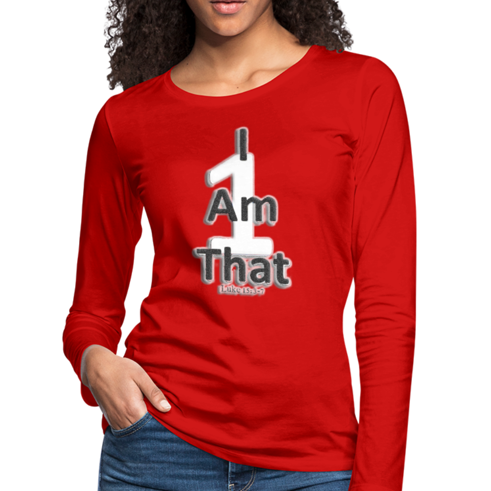 That One Women's Premium Slim Fit Long Sleeve T-Shirt - red