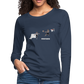 Amari Women's Premium Slim Fit Long Sleeve T-Shirt - navy