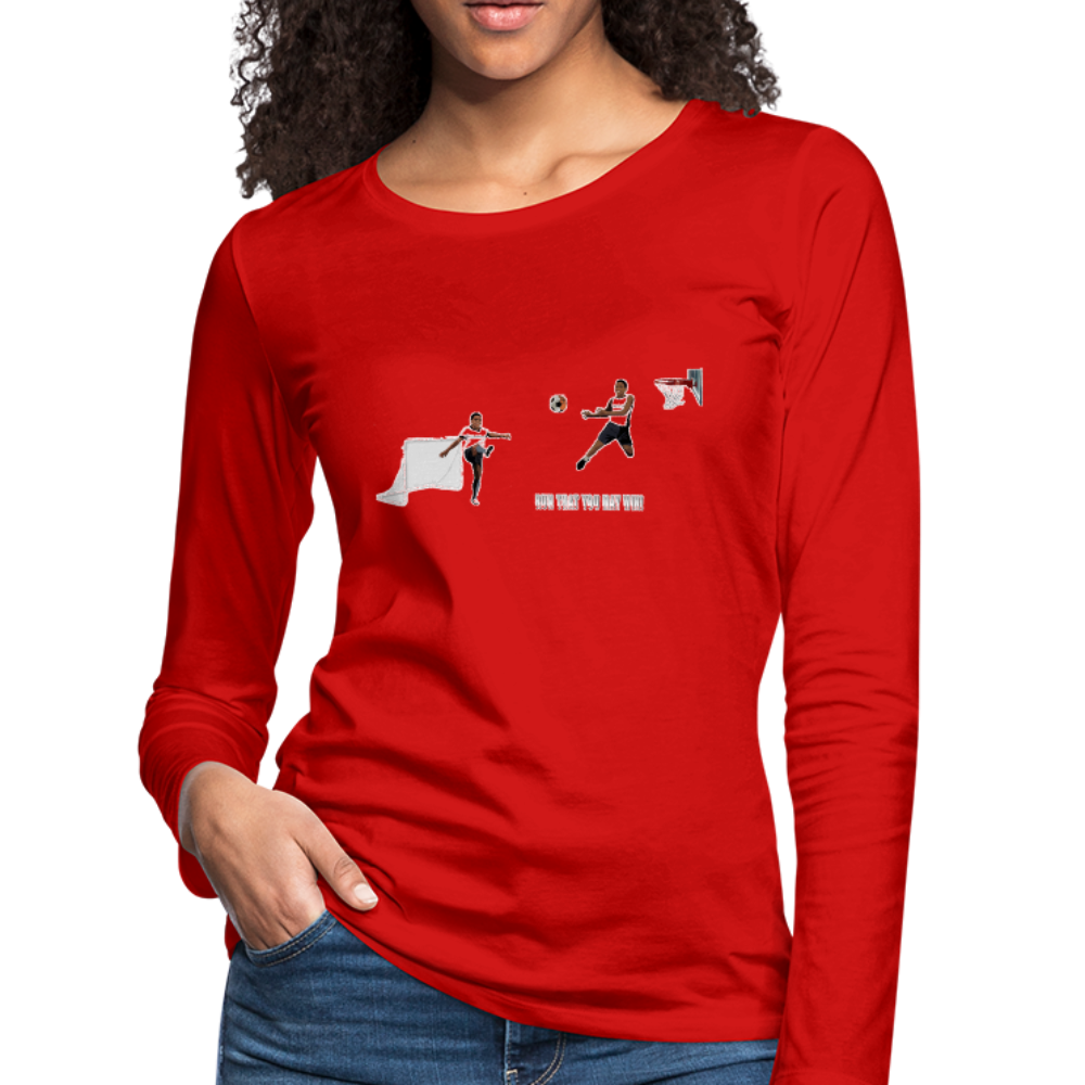 Amari Women's Premium Slim Fit Long Sleeve T-Shirt - red