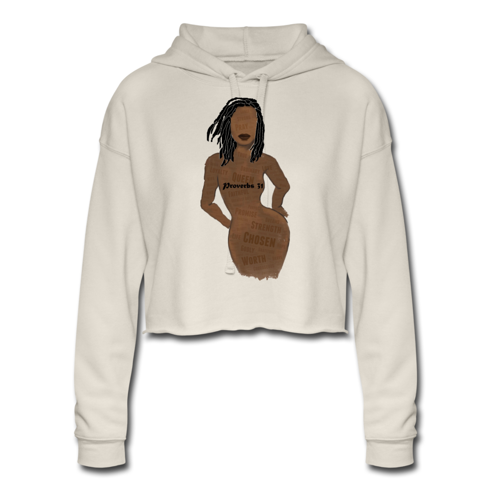 Proverbs 31 Loc Lady Cropped Hoodie - dust