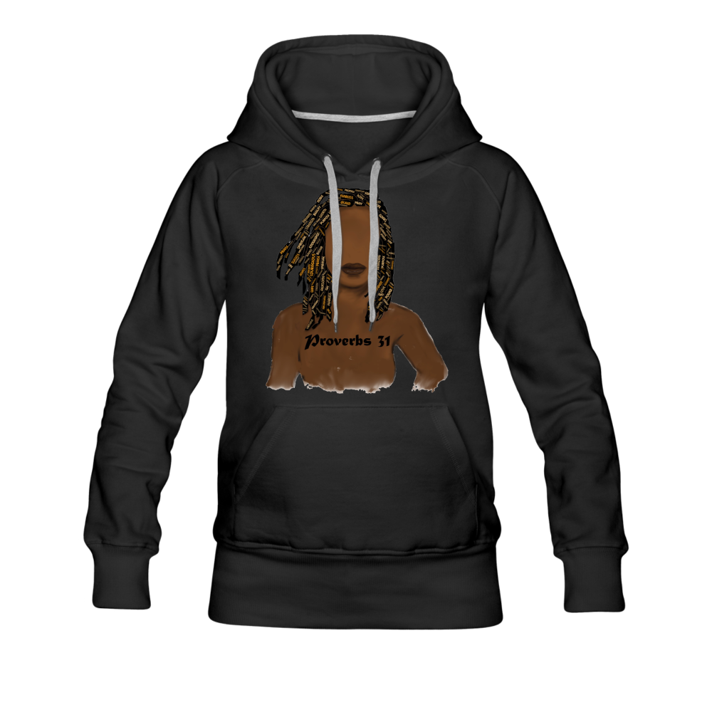 Proverbs 31 Locs Premium Hoodie - black