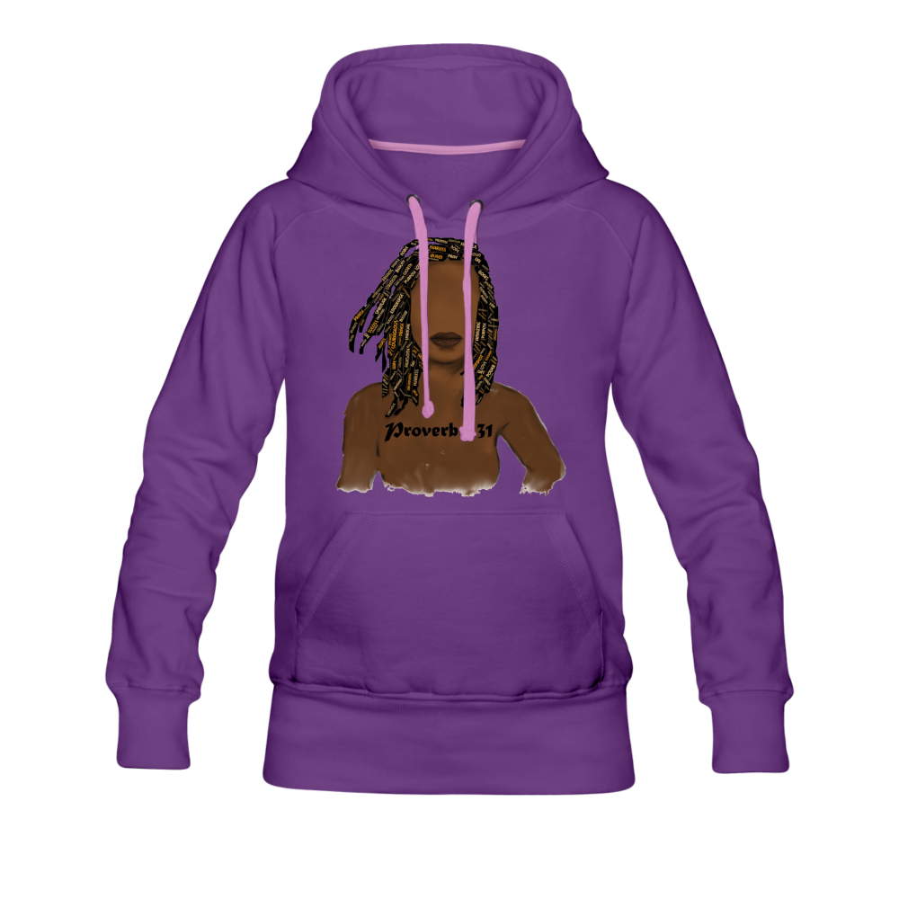 Proverbs 31 Locs Premium Hoodie - purple