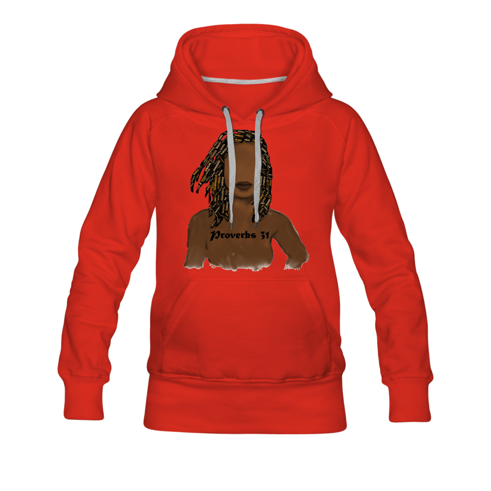 Proverbs 31 Locs Premium Hoodie - red