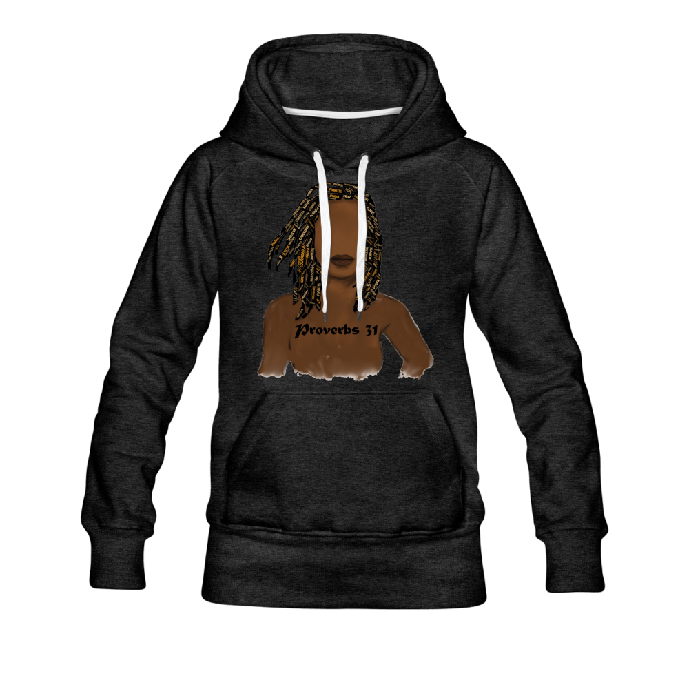 Proverbs 31 Locs Premium Hoodie - charcoal gray
