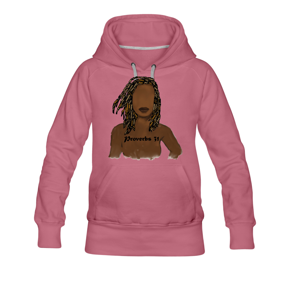 Proverbs 31 Locs Premium Hoodie - mauve