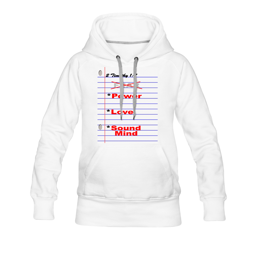 NO FEAR Women’s Premium Hoodie - white