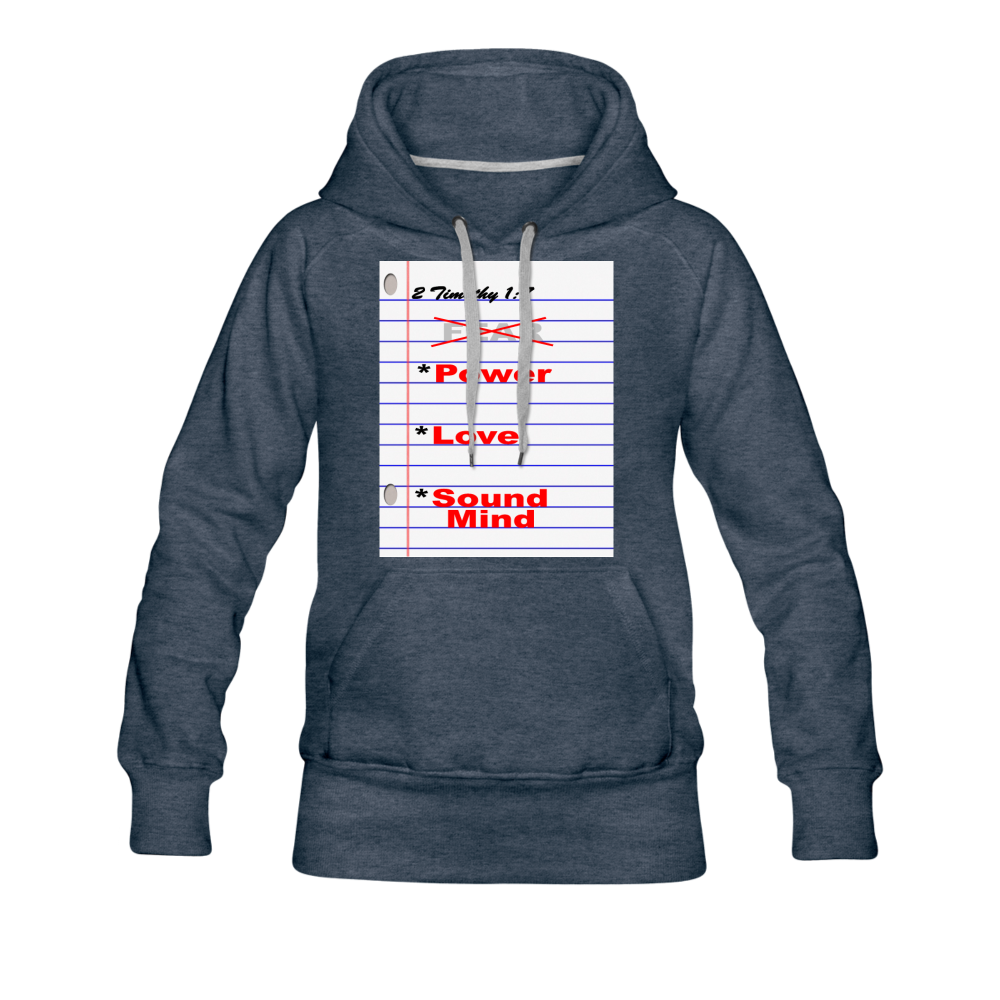 NO FEAR Women’s Premium Hoodie - heather denim