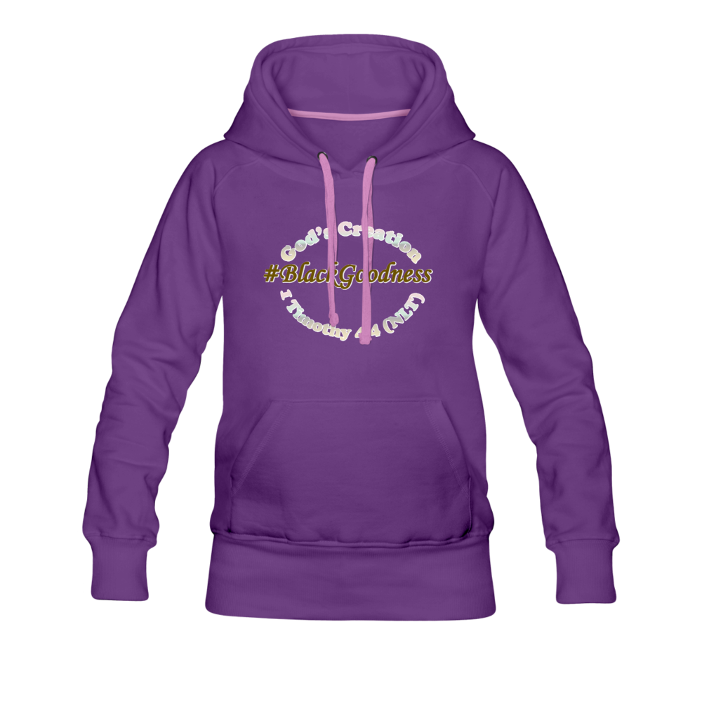 Black Goodness Women’s Premium Hoodie - purple
