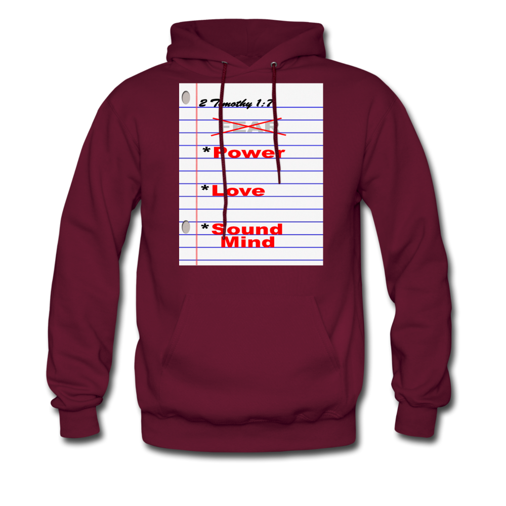 No Fear Men's Hoodie - Hanes - burgundy