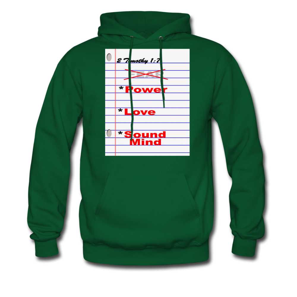 No Fear Men's Hoodie - Hanes - forest green