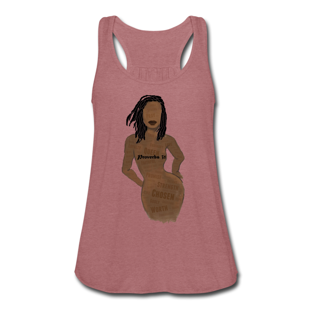 Proverbs 31 Loc Lady Women's Flowy Tank Top - mauve