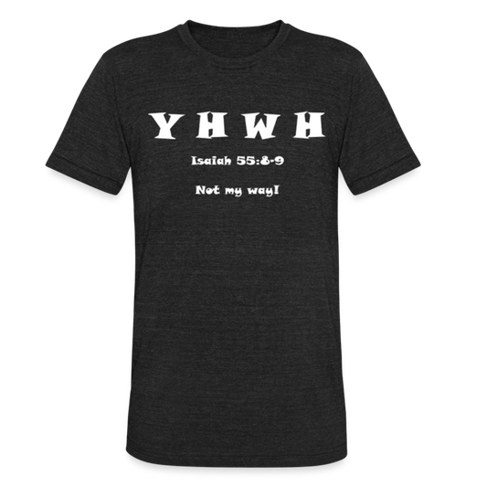 YHWH - Unisex Tri-Blend T-Shirt - heather black