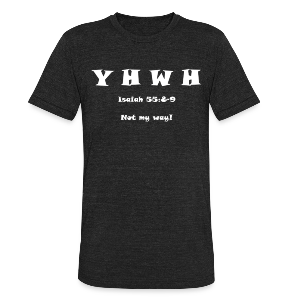 YHWH - Unisex Tri-Blend T-Shirt - heather black