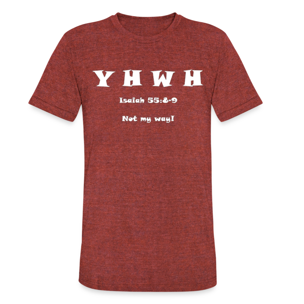 YHWH - Unisex Tri-Blend T-Shirt - heather cranberry