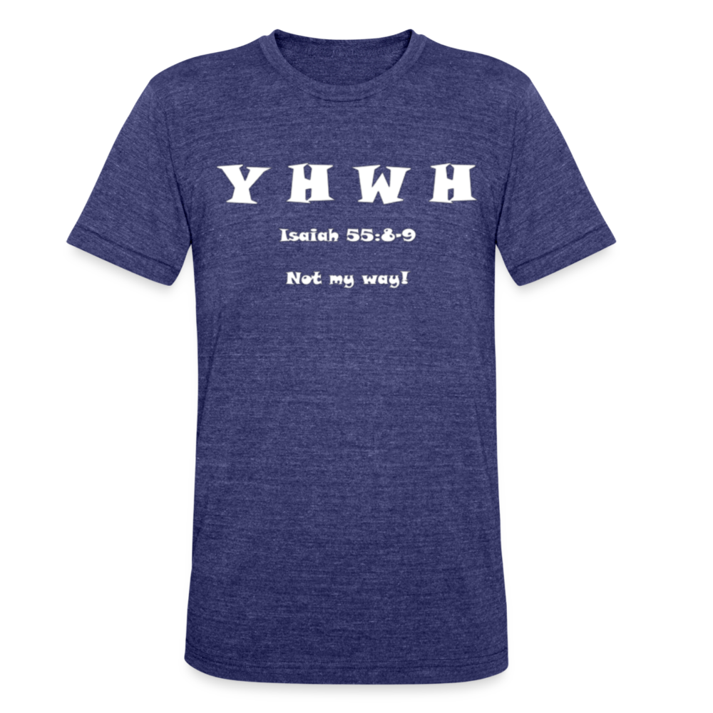 YHWH - Unisex Tri-Blend T-Shirt - heather indigo
