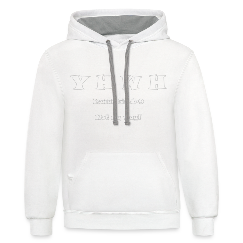 Contrast Hoodie - white/gray