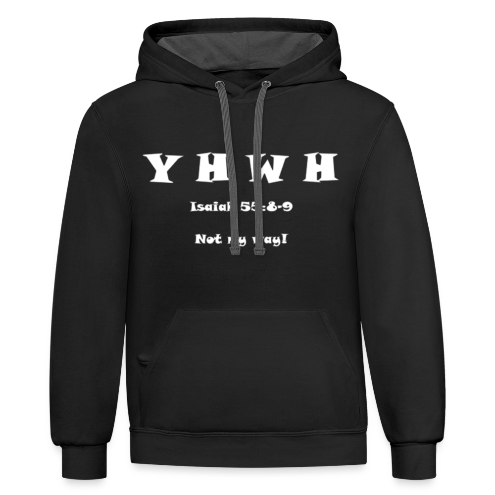 Contrast Hoodie - black/asphalt